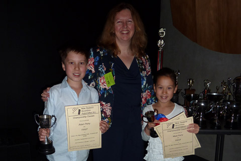 Stephanie Poole with Adam and Maia Perry